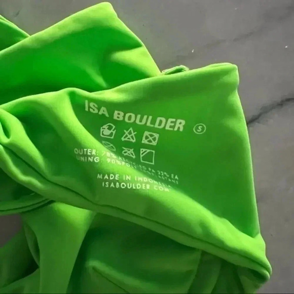 ISA BOULDER SWIM GREEN TOP NWOT B57 - Picture 5 of 5
